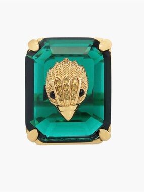 Kurt Geiger London Eagle Emerald Cut Cocktail Ring size 8